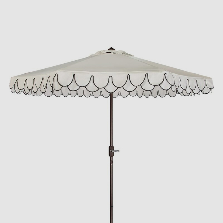 9Ft Crank Double Wavy Patio Umbrella