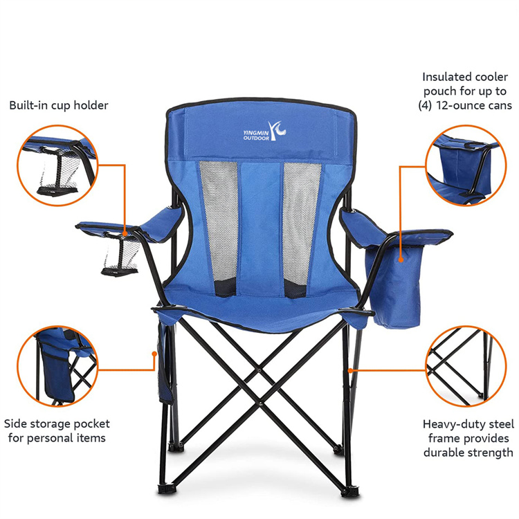 Portable Folding Camping Chair with Cooler
