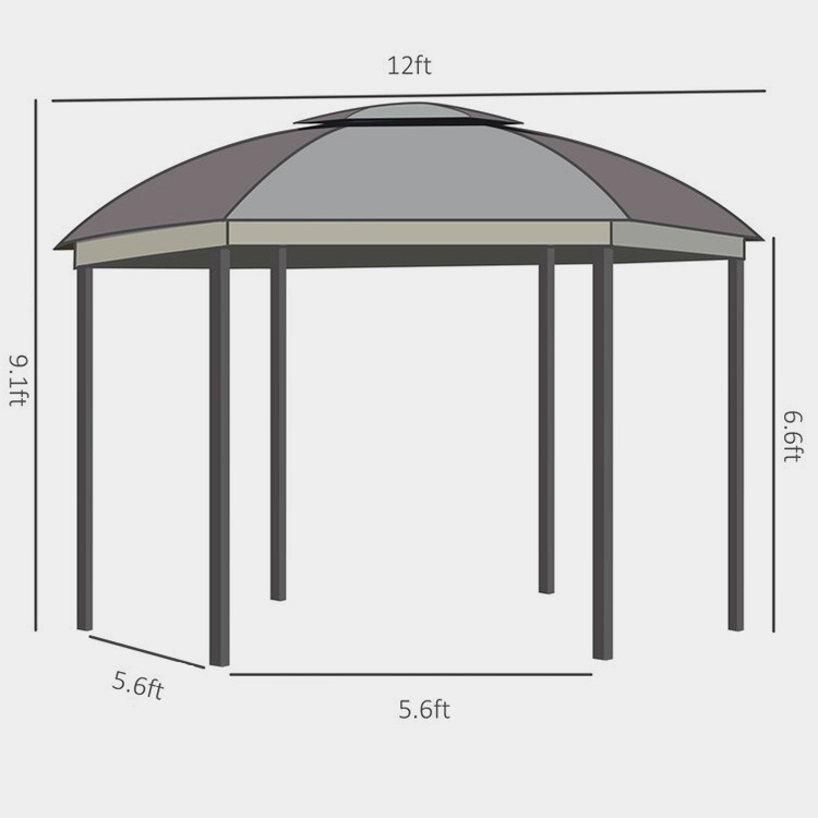 12' x 12' Round Patio Gazebo