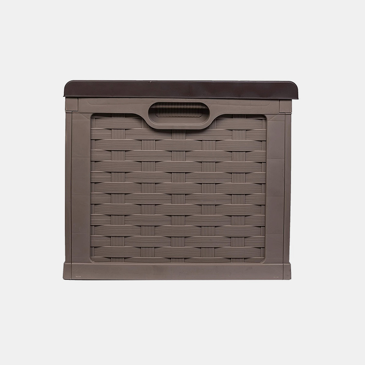 153 Gallon Brown Rattan Plastic Deck Box
