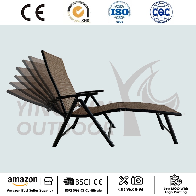 7 Position Foldable Aluminium Chaise Lounger