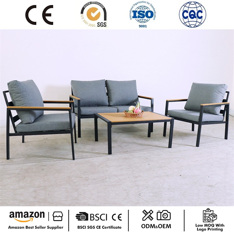 Outdoor 4 Piece Steel Conversation Set