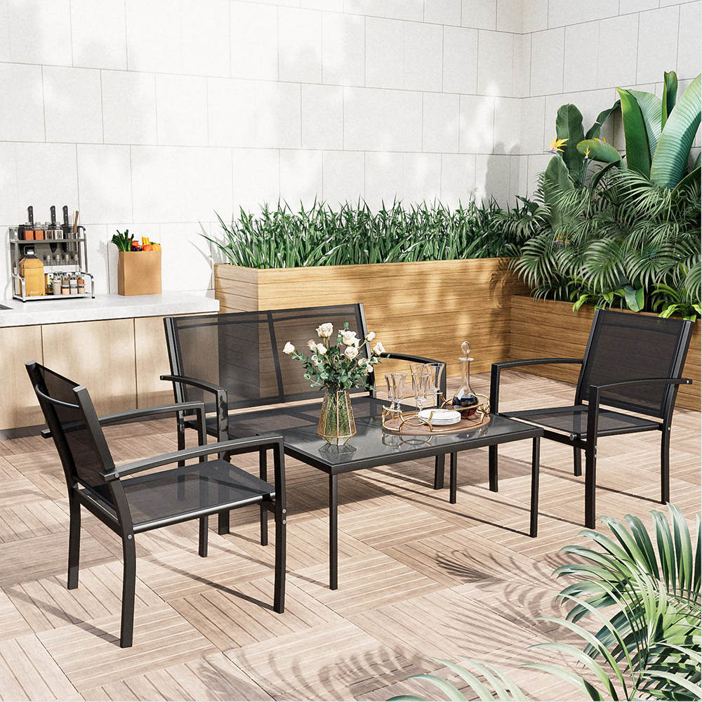 4 Pieces Conversation Textilene Set