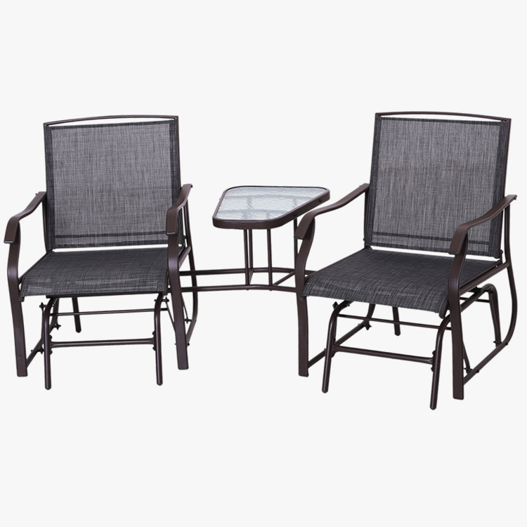 2 Person Outdoor Glider Rocker Chair
