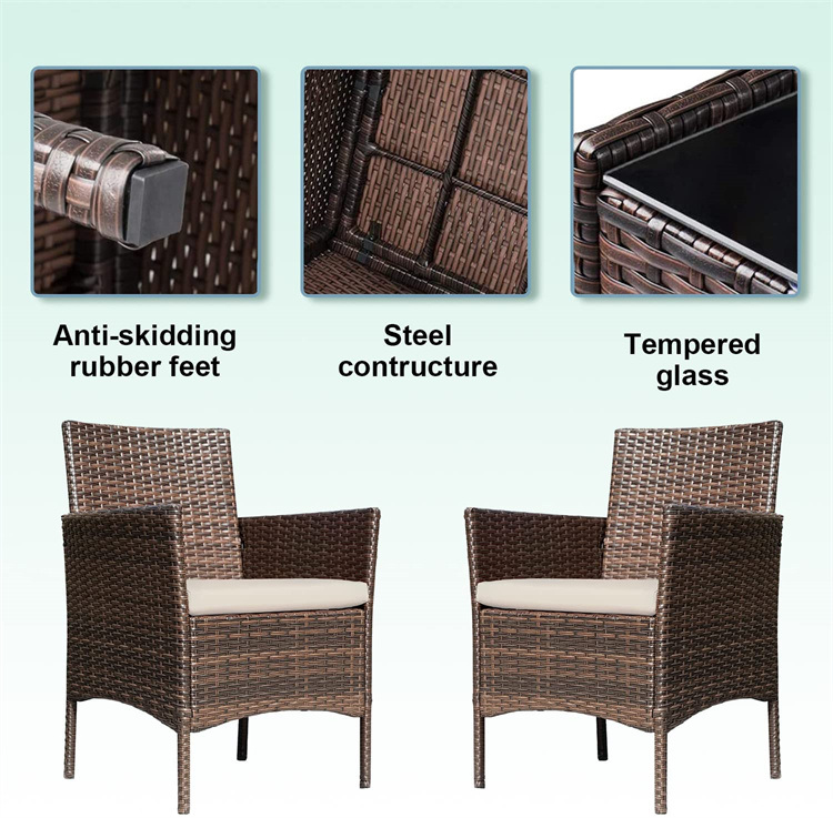 4PCS Rattan Patio Furniture Set
