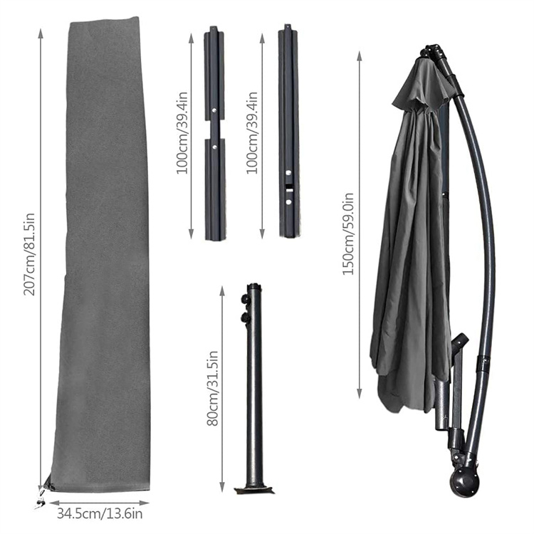 3m Cantilever Garden Parasol