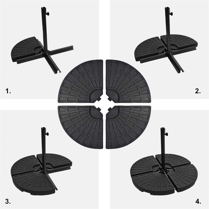 4PCS Fan Shaped Umbrella Base Stand
