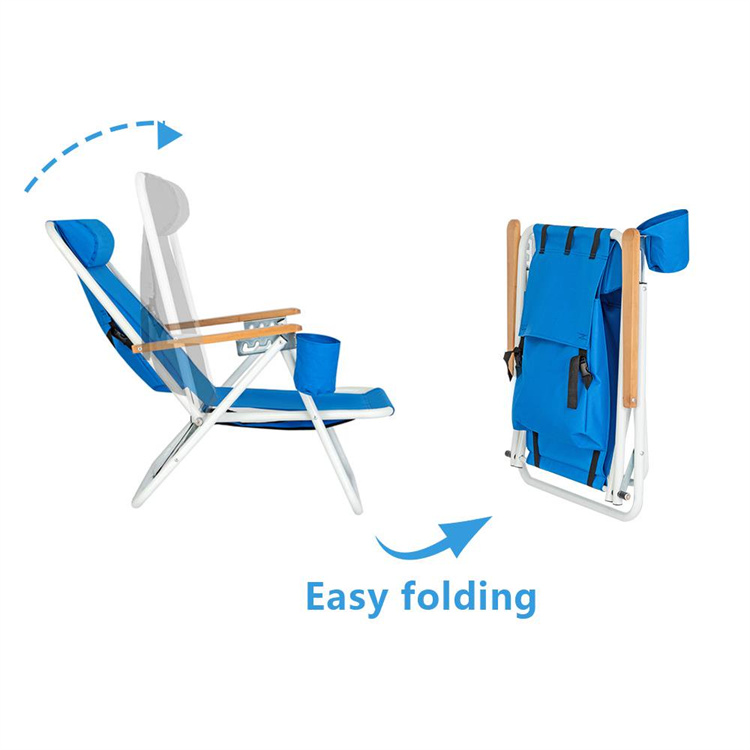 Folding Backpack Reclining Beach Chair