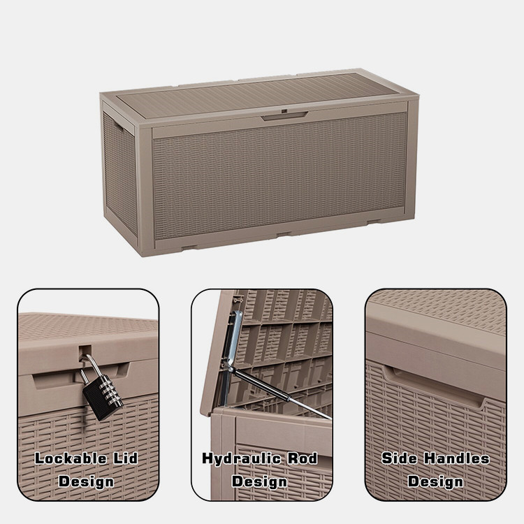 100 Gallon Lockable Resin Deck Box