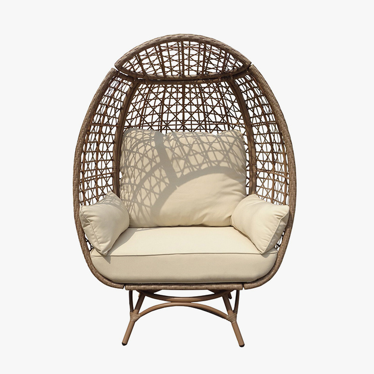 Outdoor Wicker Swivel Egg Chair