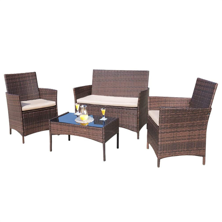 4PCS Rattan Patio Furniture Set