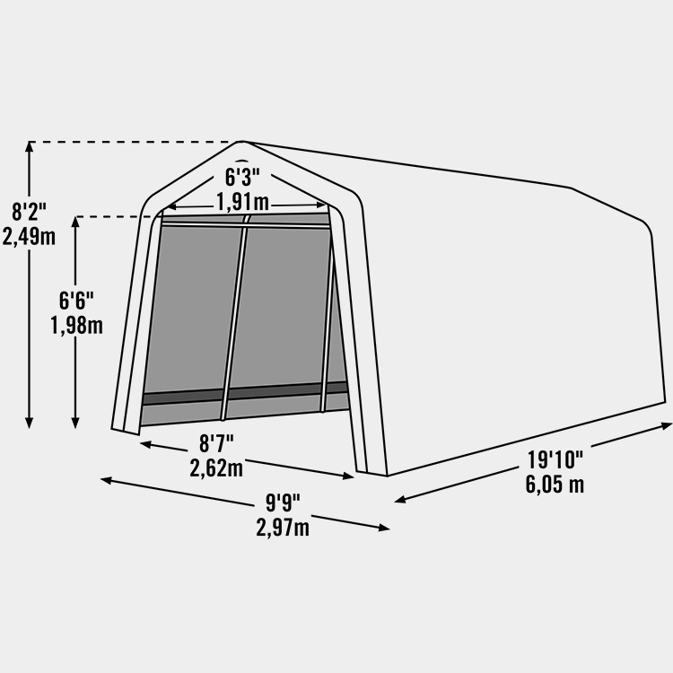 10 x 20 x 8 ft Carport Shelter Tent