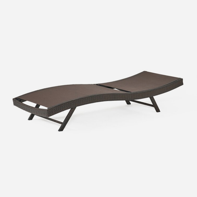 Patio Adjustable Rattan Chaise Lounge Chair