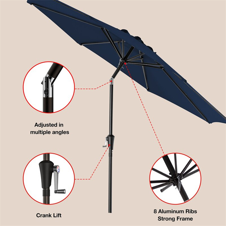 9Ft Crank Market Umbrella