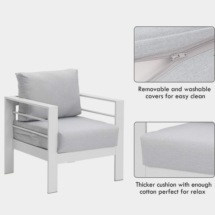 5-Pcs Set Aluminum Patio Chat Set