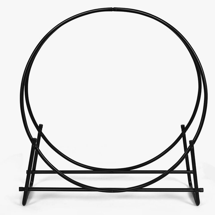 Log Hoop Firewood Storage Rack Holder