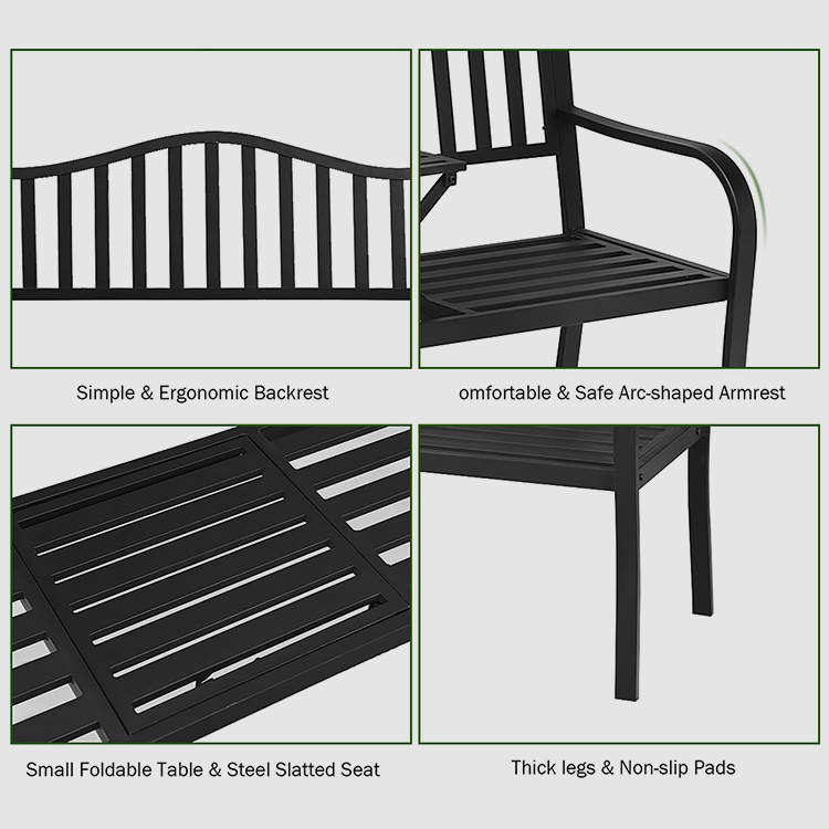 Outdoor Cast Iron Garden Bench Table