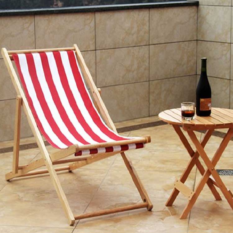Wooden Folding Sling Beach Chair