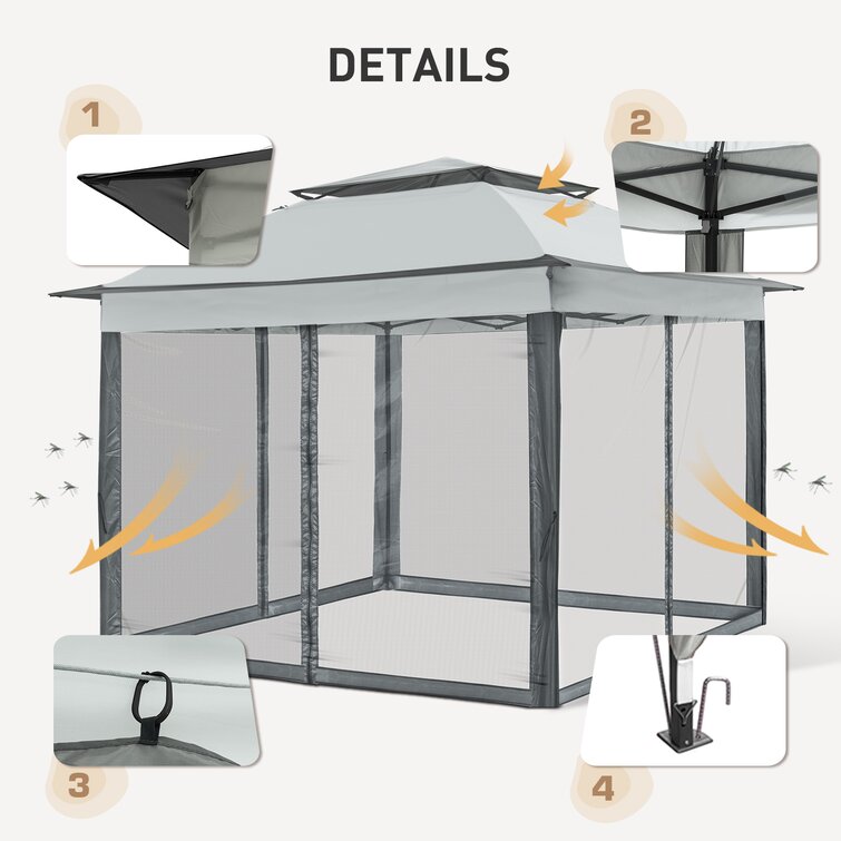 10x10Ft Outdoor Pop-Up Canopy Gazebo