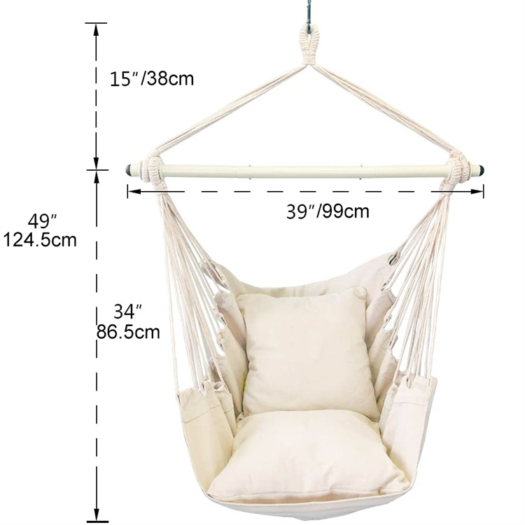 Steel Bar Hanging Chair for Indoor Outdoor