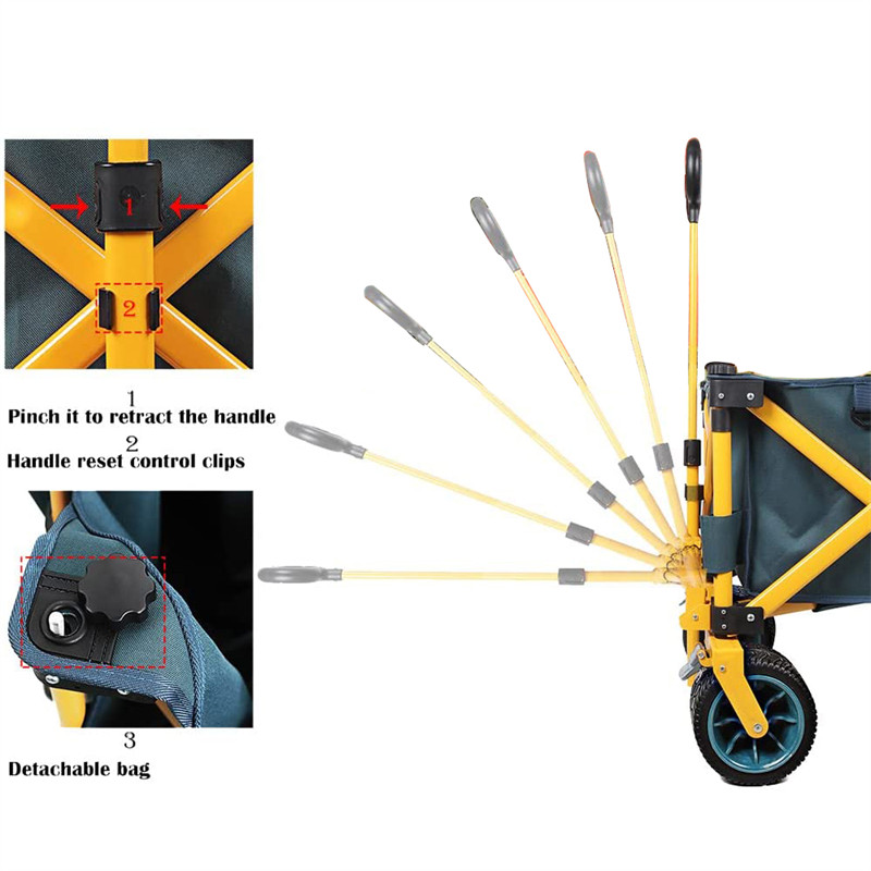 Outdoor Folding Collapsible Wagon Cart
