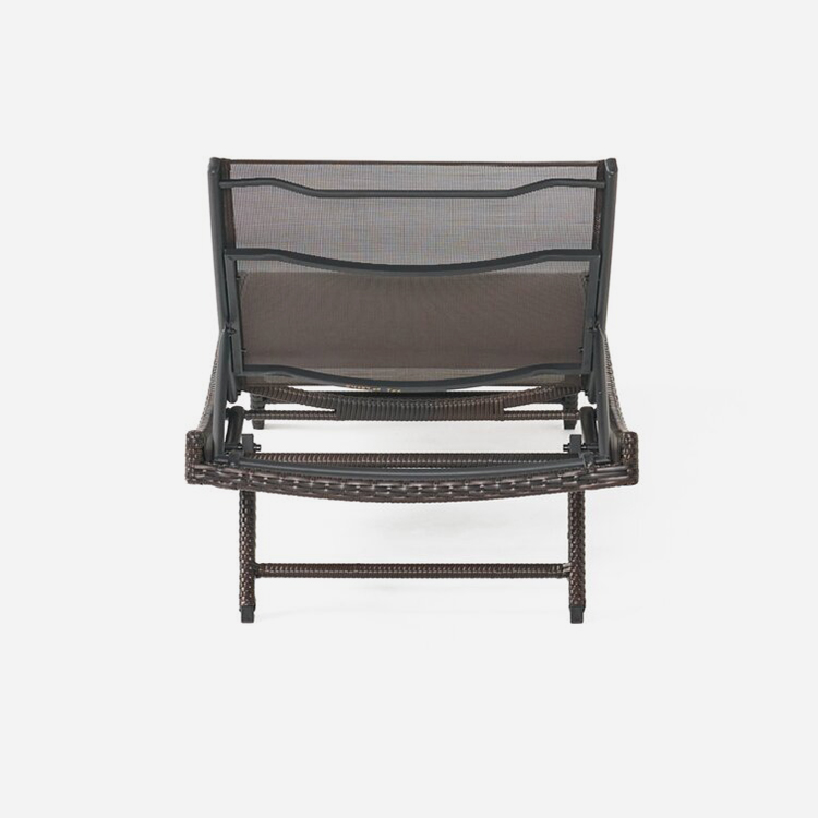 Patio Adjustable Rattan Chaise Lounge Chair