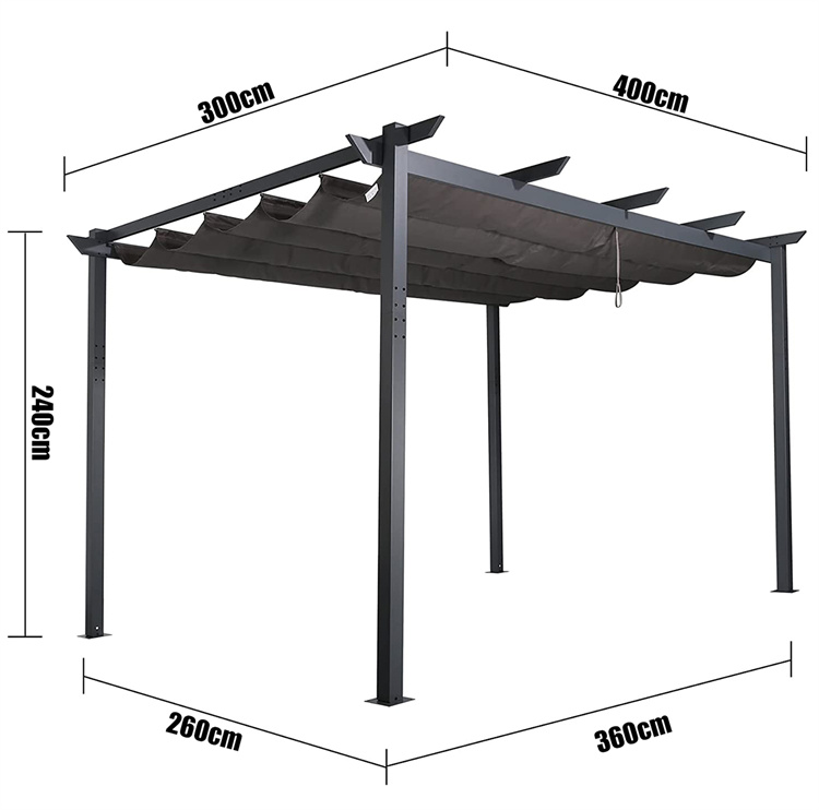 13 x 10 Ft Patio Aluminum Pergola Shelte
