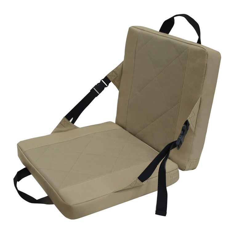 Heated Reclining Folding Stadium Seat with Cushion