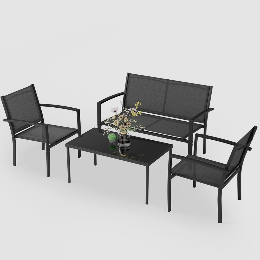 4 Pieces Conversation Textilene Set