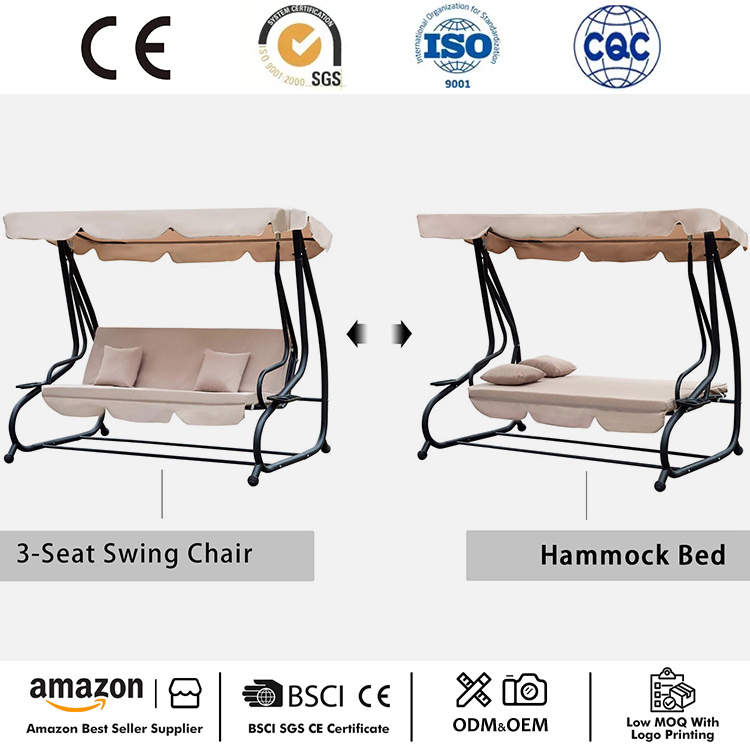 3 Seat Outdoor Porch Swing Bench