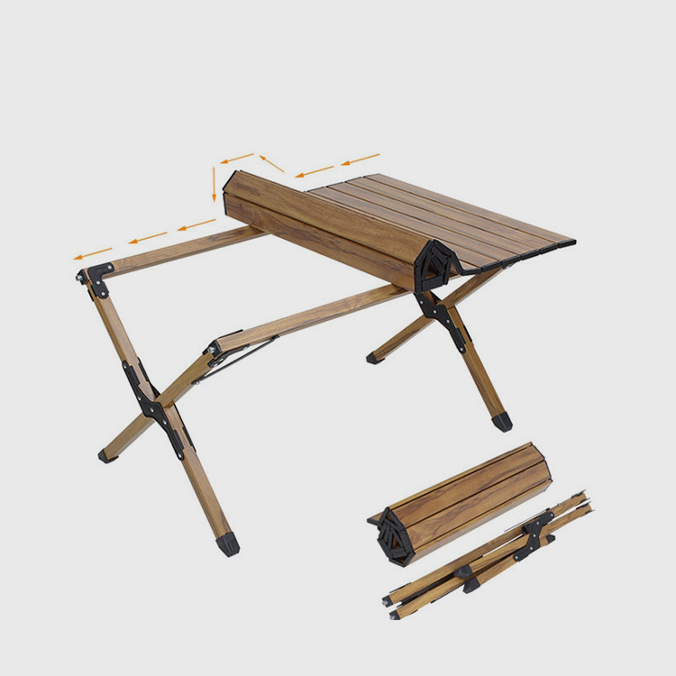 Outdoor Folding Roll-Top Camping Table