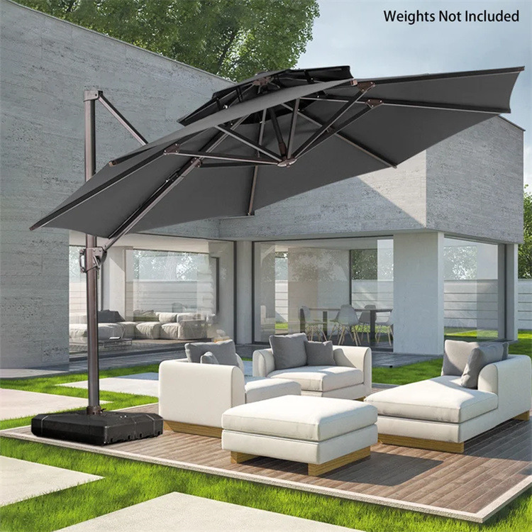 12ft Double Top Cantilever Offset Patio Umbrella