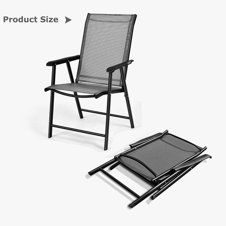 Patio Folding Deck with Armrest Dining Chairs