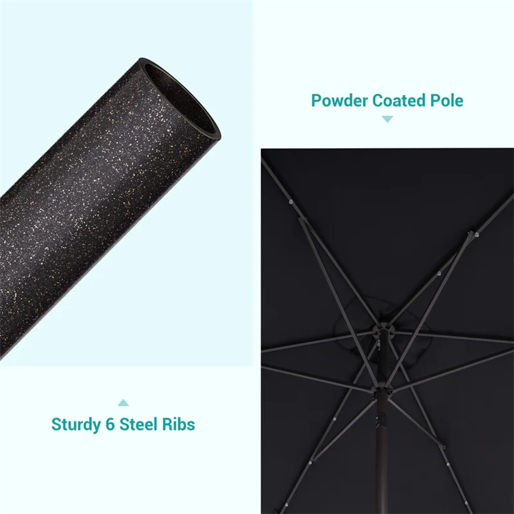 10x 6.5FT Rectangular Market Umbrella