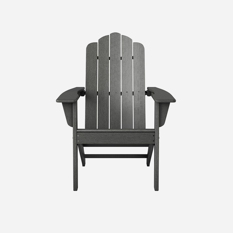 Outdoor Gray Poly Patio Adirondack Chair
