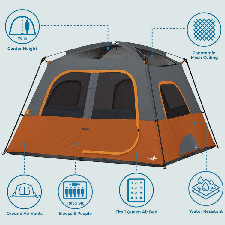 6 Person Double Deck Camping Tent